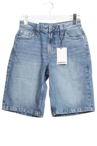 Damskie szorty Bershka, Rozmiar XS, Kolor Niebieski, Cena 71,99 zł, #137105686
