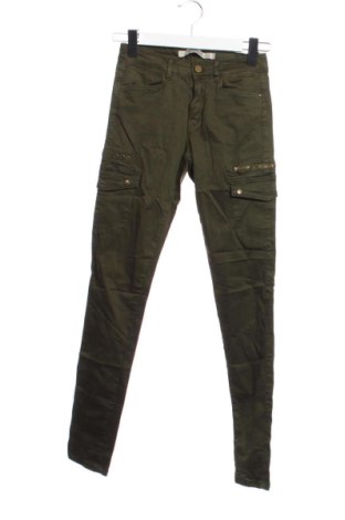 Дамски панталон Zara, Размер XS, Цвят Зелен, Цена 14,31 €, #137088597