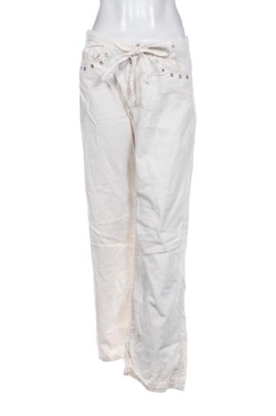 Damskie spodnie Pull&Bear, Rozmiar M, Kolor ecru, Cena 105,99 zł, #137128384