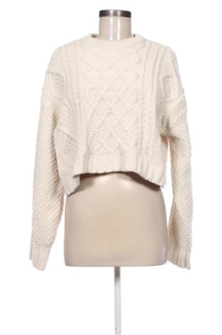 Damski sweter Bershka, Rozmiar M, Kolor ecru, Cena 41,94 zł, #137150512