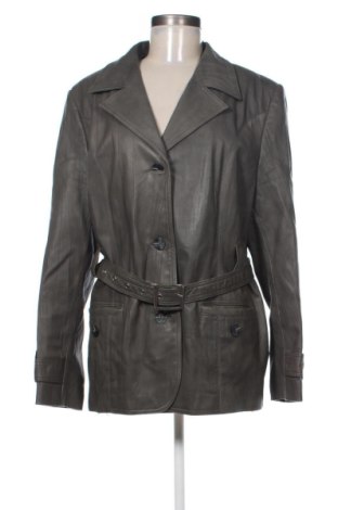 Geacă de piele pentru femei Unbranded, Mărime L, Culoare Gri, Preț 296,33 Lei, #137099907