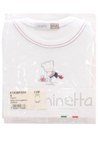 Dziecięce body Ninetta, Rozmiar 9-12m/ 74-80 cm, Kolor Biały, Cena 38,10 zł, #136987664