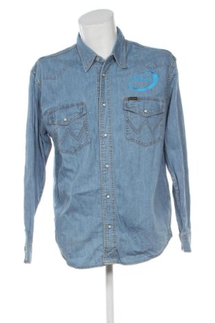 Ανδρικό πουκάμισο Wrangler, Μέγεθος L, Χρώμα Μπλέ, Τιμή 13,00 €, #137003806