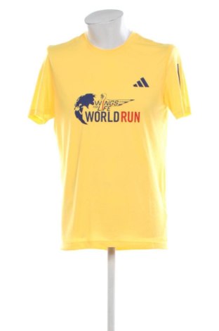 Męski T-shirt Adidas, Rozmiar M, Kolor Żółty, Cena 71,97 zł, #137023759