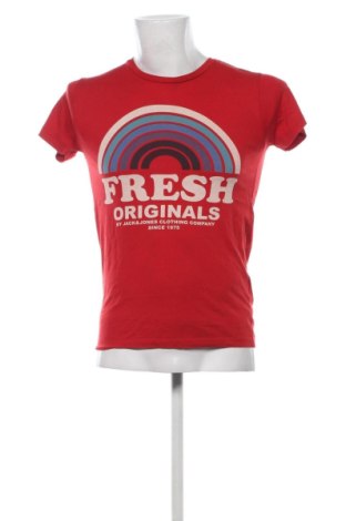 Męski T-shirt Jack & Jones, Rozmiar M, Kolor Czerwony, Cena 78,23 zł, #137041123