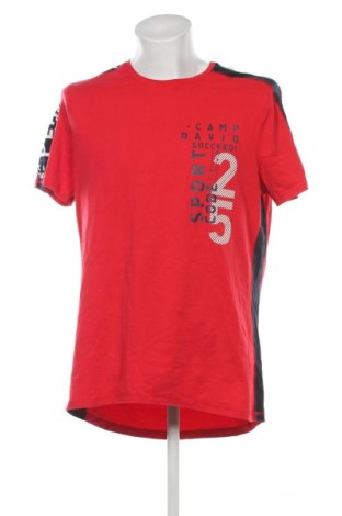 Ανδρικό t-shirt Camp David, Μέγεθος XL, Χρώμα Κόκκινο, Τιμή 22,99 €, #137120867