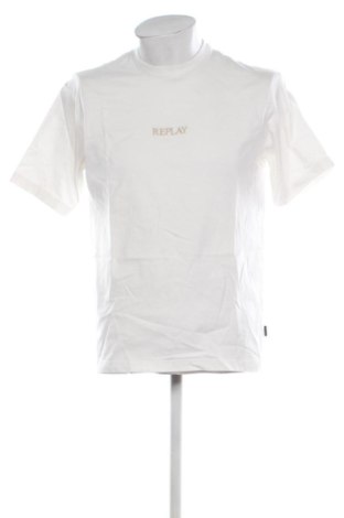 Ανδρικό t-shirt Replay, Μέγεθος M, Χρώμα Λευκό, Τιμή 46,99 €, #137127047