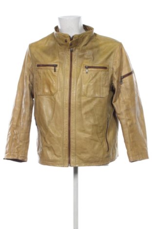 Мъжко кожено яке Unbranded, Размер L, Цвят Бежов, Цена 99,00 €, #137027077