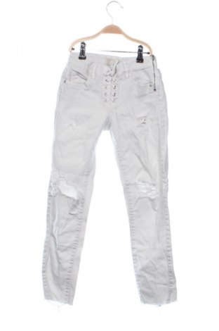 Dziecięce jeansy U, Rozmiar 9-10y/ 140-146 cm, Kolor Srebrzysty, Cena 6,99 zł