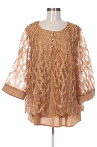 Дамска блуза SHEIN, Размер 3XL, Цвят Бежов, Цена 12,00 €, #137229865