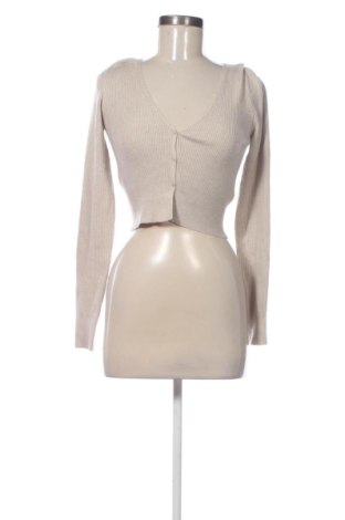 Cardigan de damă Bershka, Mărime S, Culoare Ecru, Preț 31,99 Lei, #137186675