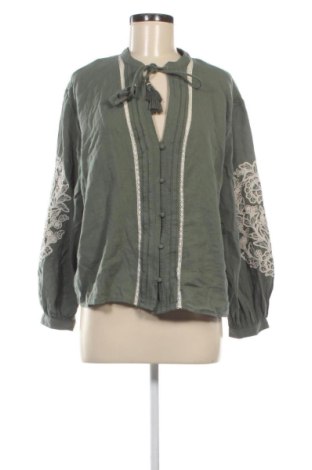Cămașă de femei Zara, Mărime L, Culoare Verde, Preț 194,22 Lei, #137223574