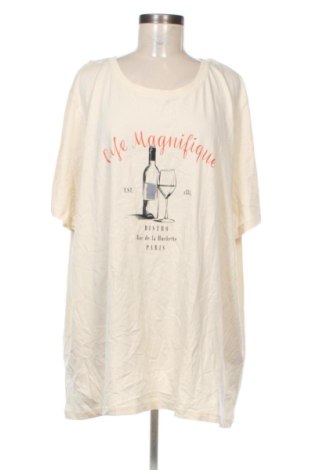 Damen T-Shirt ONLY Carmakoma, Größe 4XL, Farbe Ecru, Preis 11,99 €, #137135152