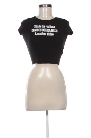 Γυναικείο t-shirt Tally Weijl, Μέγεθος XS, Χρώμα Μαύρο, Τιμή 7,00 €, #137176603