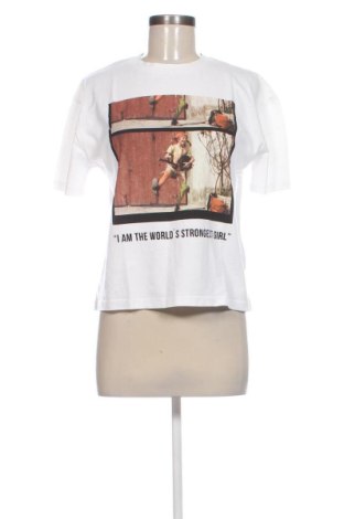 Дамска тениска Zara, Размер S, Цвят Бял, Цена 8,95 €, #137208216