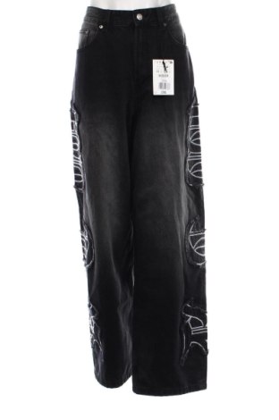 Дамски дънки Bershka, Размер XL, Цвят Черен, Цена 25,00 €, #137215202