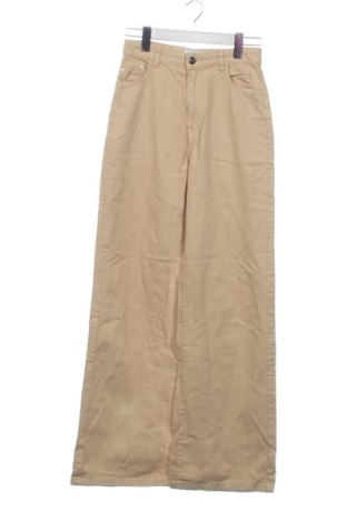 Blugi de femei Bershka, Mărime XS, Culoare Bej, Preț 67,00 Lei, #137220758