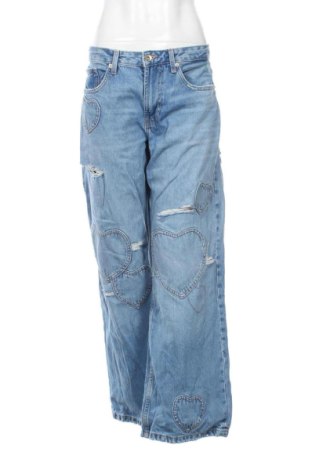 Blugi de femei Zara, Mărime L, Culoare Albastru, Preț 110,23 Lei, #137223473