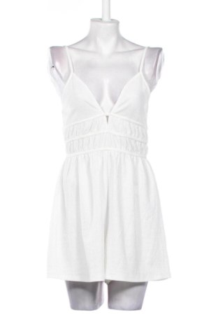 Kurzer Damenoverall Bershka, Größe L, Farbe Weiß, Preis 37,34 €, #137143032