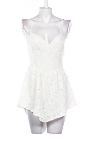 Дамски къс гащеризон Bershka, Размер M, Цвят Бял, Цена 32,21 €, #137087951
