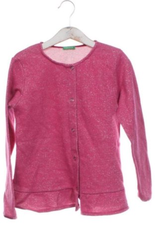 Dziecięcy kardigan United Colors Of Benetton, Rozmiar 7-8y/ 128-134 cm, Kolor Różowy, Cena 82,02 zł, #137183372