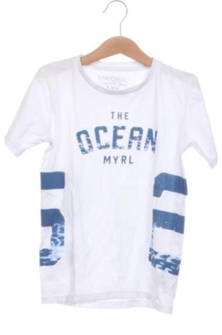 Dziecięcy T-shirt Mayoral, Rozmiar 7-8y/ 128-134 cm, Kolor Biały, Cena 33,87 zł, #137204343