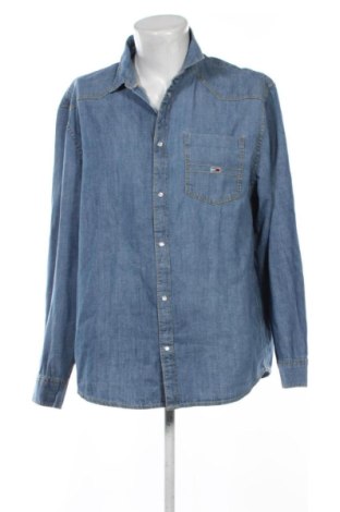 Cămașă de bărbați Tommy Jeans, Mărime XXL, Culoare Albastru, Preț 188,97 Lei, #137012061