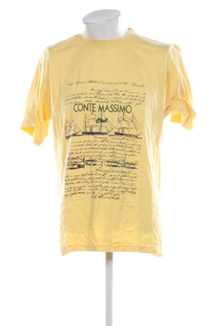 Męski T-shirt Conte Massimo, Rozmiar L, Kolor Żółty, Cena 57,99 zł, #137153368