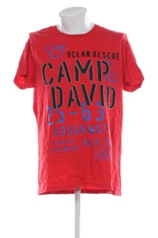 Męski T-shirt Camp David, Rozmiar XXL, Kolor Czerwony, Cena 77,99 zł, #137120519