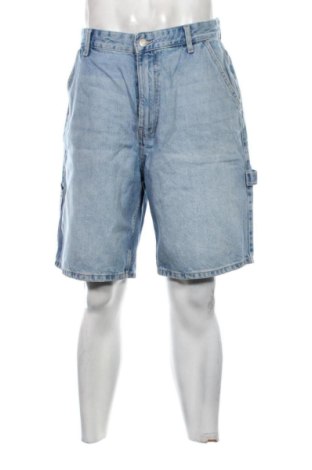 Pantaloni scurți de bărbați Bershka, Mărime L, Culoare Albastru, Preț 83,99 Lei, #137155892