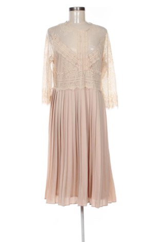 Рокля Zara, Размер L, Цвят Бежов, Цена 22,00 €, #137125772