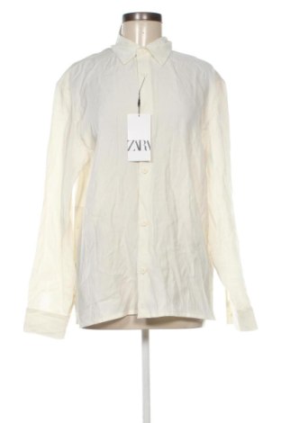 Cămașă de femei Zara, Mărime M, Culoare Ecru, Preț 163,00 Lei, #137250408