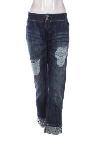 Blugi de femei Okay, Mărime XXL, Culoare Albastru, Preț 68,24 Lei, #137266929