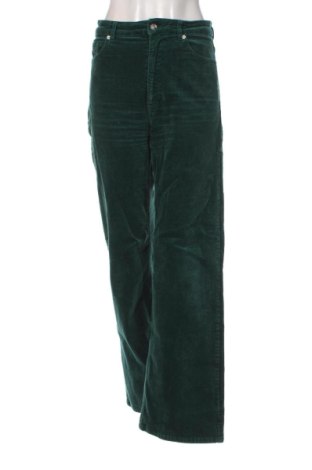 Pantaloni de velvet de femei H&M, Mărime M, Culoare Verde, Preț 47,24 Lei, #137243401
