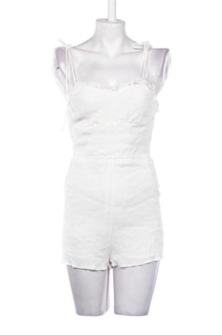 Salopetă scurtă de damă Bershka, Mărime S, Culoare Alb, Preț 46,00 Lei, #137244038