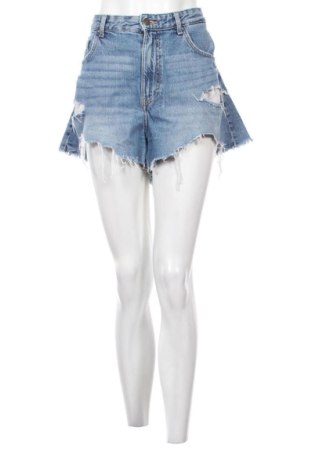 Pantaloni scurți de femei Bershka, Mărime XL, Culoare Albastru, Preț 62,99 Lei, #137252475