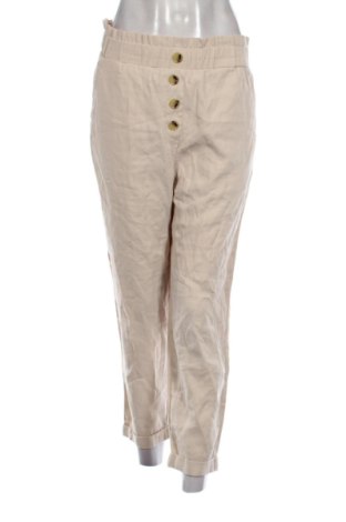 Pantaloni de femei Zara, Mărime S, Culoare Bej, Preț 87,65 Lei, #137263911