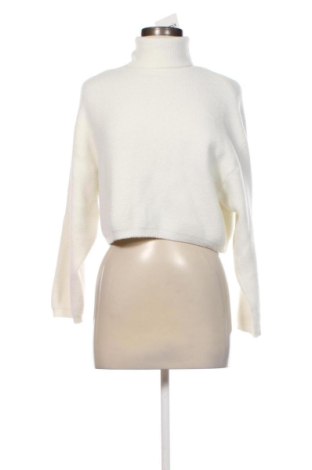Pulover de femei Bershka, Mărime S, Culoare Ecru, Preț 47,24 Lei, #137265969