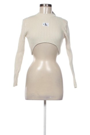 Damski sweter Calvin Klein Jeans, Rozmiar S, Kolor ecru, Cena 188,99 zł, #137203131