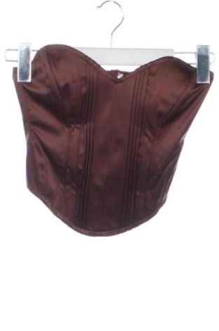 Top de femei Bershka, Mărime XS, Culoare Maro, Preț 62,99 Lei, #137235019