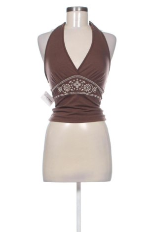 Top de femei Romwe, Mărime XS, Culoare Maro, Preț 57,74 Lei, #137266657