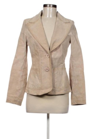 Geacă de piele pentru femei New Look, Mărime M, Culoare Bej, Preț 293,95 Lei, #137269998