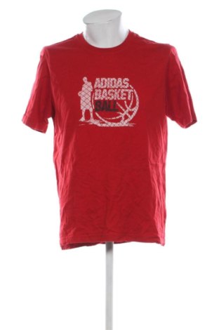 Ανδρικό t-shirt Adidas, Μέγεθος M, Χρώμα Κόκκινο, Τιμή 20,96 €, #137240253