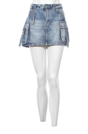 Fustă Bershka, Mărime L, Culoare Albastru, Preț 73,49 Lei, #137156024