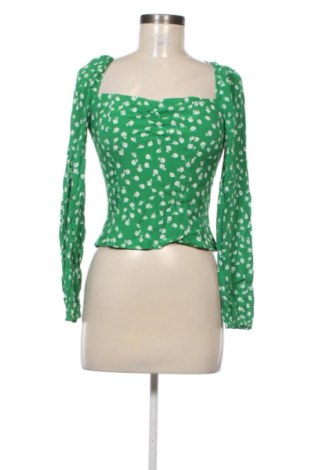 Дамска блуза H&M, Размер XS, Цвят Зелен, Цена 6,00 €, #137339649