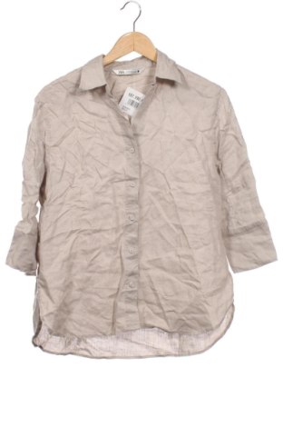 Cămașă de femei Zara, Mărime XS, Culoare Bej, Preț 58,99 Lei, #137192474