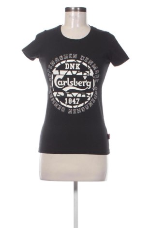 Γυναικείο t-shirt Carlsberg, Μέγεθος S, Χρώμα Μαύρο, Τιμή 10,00 €, #137288865
