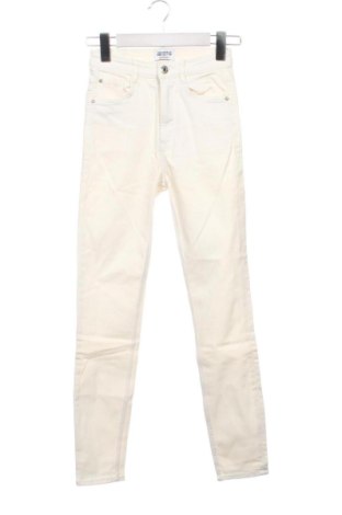 Blugi de femei Zara, Mărime XXS, Culoare Ecru, Preț 91,00 Lei, #137237202