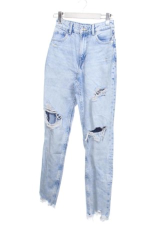 Blugi de femei Bershka, Mărime XS, Culoare Albastru, Preț 75,51 Lei, #137250554