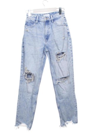 Blugi de femei Bershka, Mărime XS, Culoare Albastru, Preț 77,89 Lei, #137251929